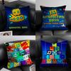 G-Geometry Dash V-Видео Наволочка Плюшевая Лен Мягкая Двусторонняя Печатный Дизайн Подушка-Бросок Декоративная Домашняя