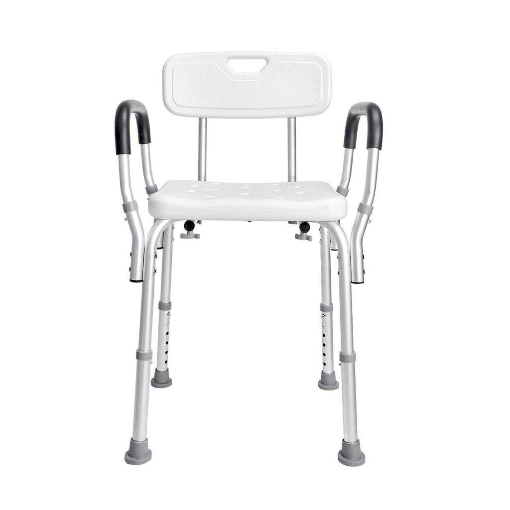 Shower Chair, Shower Seat with Back, Adjustable Height Shower Stool, Shower Chair for Inside Shower Bathtub, Non-slip Bathroom Bench Bath Chair for