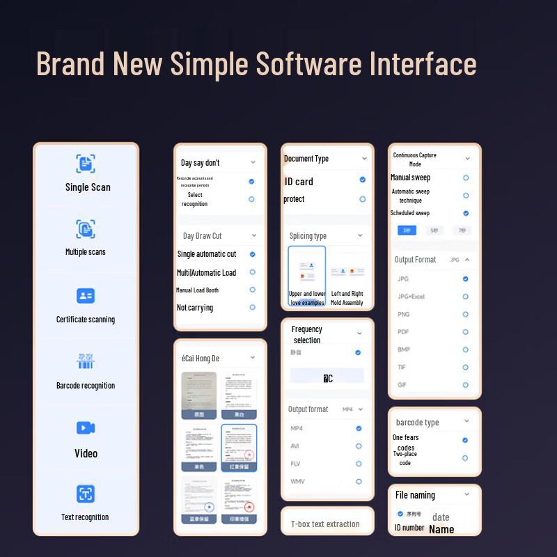 Deli GK633 A4 High-Speed Document Camera Scanner CN plug (adapter included)