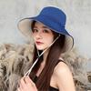 Spring Summer Double-Sided Anti-UV Foldable Beach Cap Fisherman Cap Sun Hat Bucket Hat