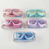 Quilang Kids Swim Goggles Integrated Ear Plugs Stylish Clear Vision Anti-water Anti-fog