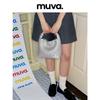 MUVA Ручная работа Плетеная мини-сумка-тоут с бусинами