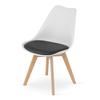 MARK chair black and white / natural legs x 3