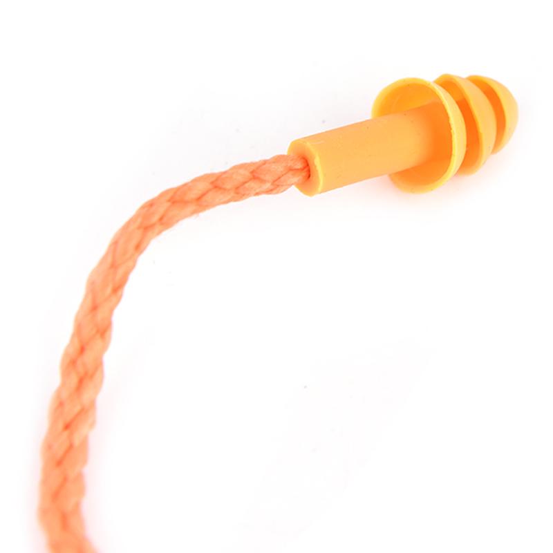 1шт мягкие силиконовые беруши с проводом многоразовые беруши для защиты органов слуха