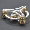 Pure Brass Fidget Spinner Gears Linkage Fidget Gyro Toy Metal DIY Hand Spinner with Multiple Premium Bearings (12 Bearings White)