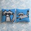 Cushion Cover Soft Case Raccoon Sofa Cartoon Living Room Home Comfortable Office Decor Cute Protective Pillow