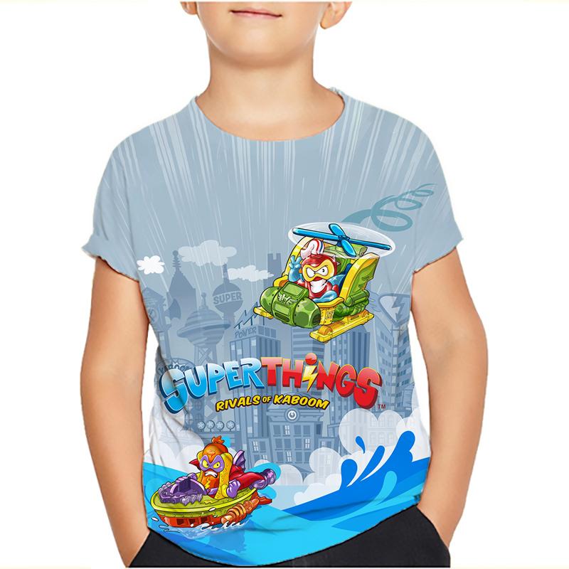 Superzings 7 Одежда для мальчиков Футболка Новая летняя одежда Детская одежда Топы Футболки с коротким рукавом Детские футболки с рисунками