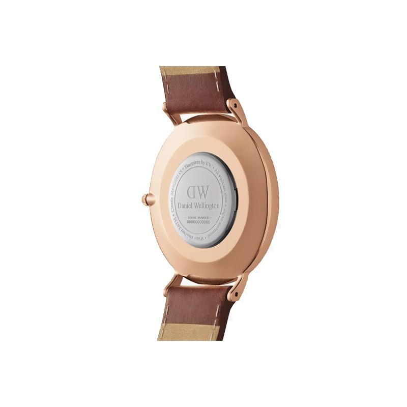 DANIEL WELLINGTON Часы серии CLASSIC кварцевый механизм кожаный ремешок 40 мм черный циферблат мужские часы модные, элегантные, простые и универсальные DW00100627