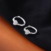 Love Ear Buckle Women's Summer Heart Earrings Light Luxury Full Diamond Cupid One Arrow Through Heart Earrings