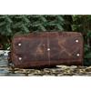 Brown Leather Duffel Bag Weekender Travel Bag Handmade Leather Duffel Luggage Bag with Shoe Compartment Carry On Overnight Bag