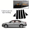 6pcs Gloss Black Exterior Window Trim Pillar Posts Door Side Cover Decoration Stickers Set Fit For VW Passat 2011-2018 2017 2016