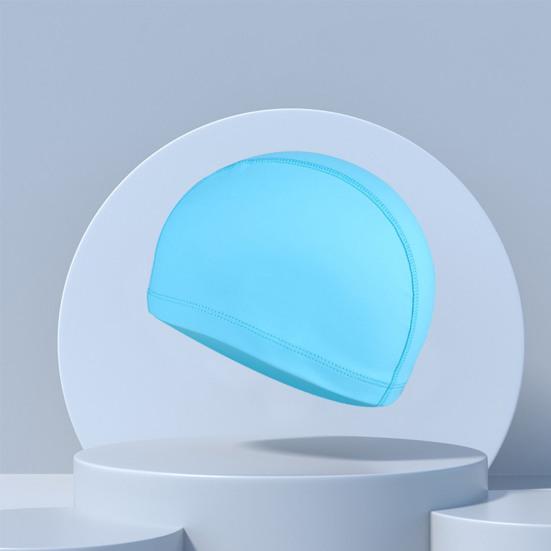 Шапочка для плавания Сверхмягкая Высокоэластичная Водонепроницаемая Однотонная Нескользящий дизайн Искусственная кожа