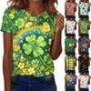 Women's T Shirt Tee Print Short Sleeve Daily Weekend Fashion Basic Regular Top St. Patrick's Day