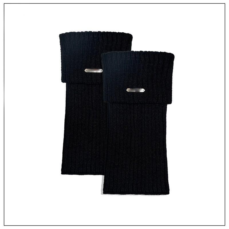 Metal Logo Retro Coffee Brown Set for Women's Autumn and Winter Fashionable and Versatile Knitted Pile Sock Calf Set