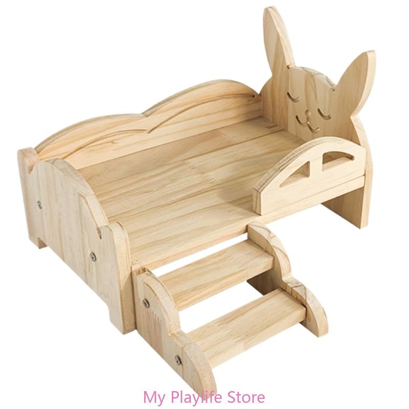 Кровать для хомяка в клетке для мелких домашних животных с лестничной платформой, угловая клетка с платформой для игрушек, декор для домика для мелких животных