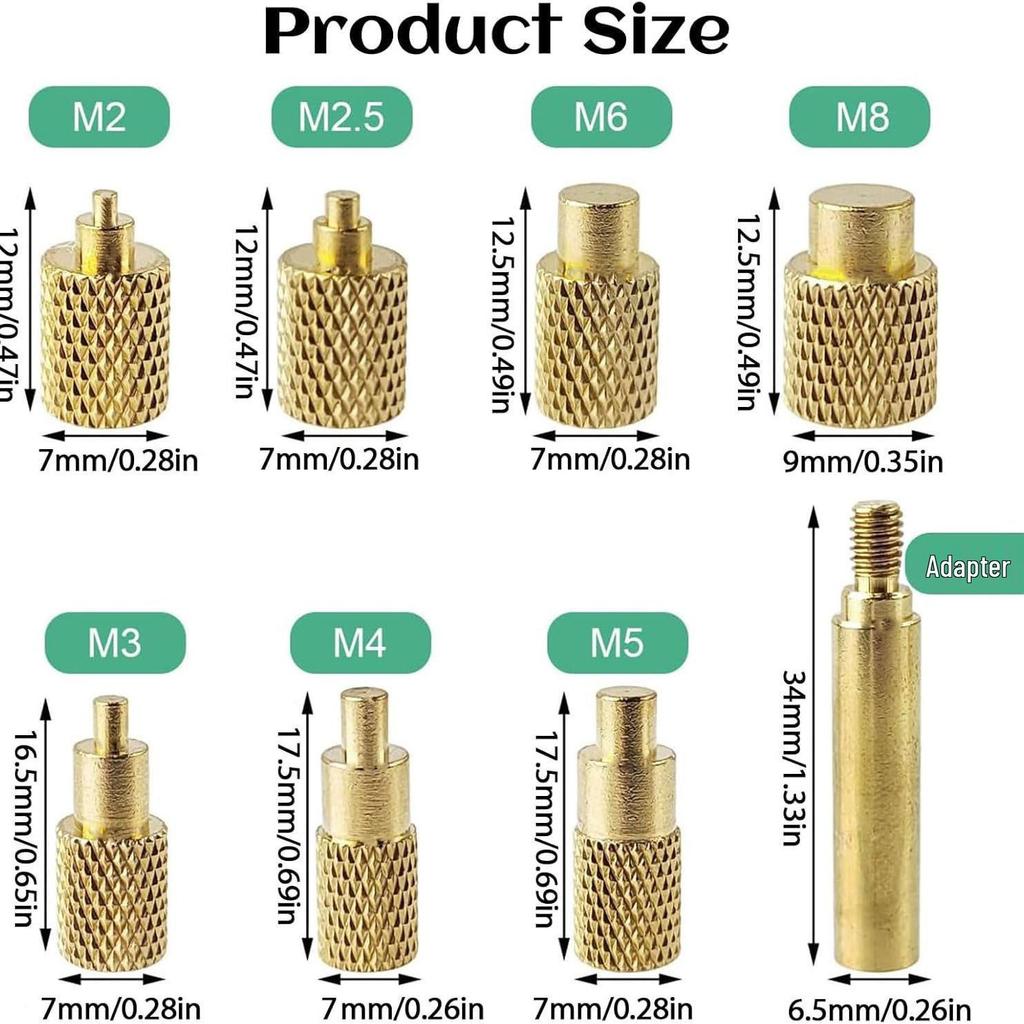 Инструмент для вставки гаек в 3D-принтер: Универсальное жало для паяльника 936 для M2-M8.