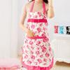 Кухонный фартук с принтом, бантиком, цветочный, полиэстеровый, фартук для готовки, женский, фартук шеф-повара с карманом