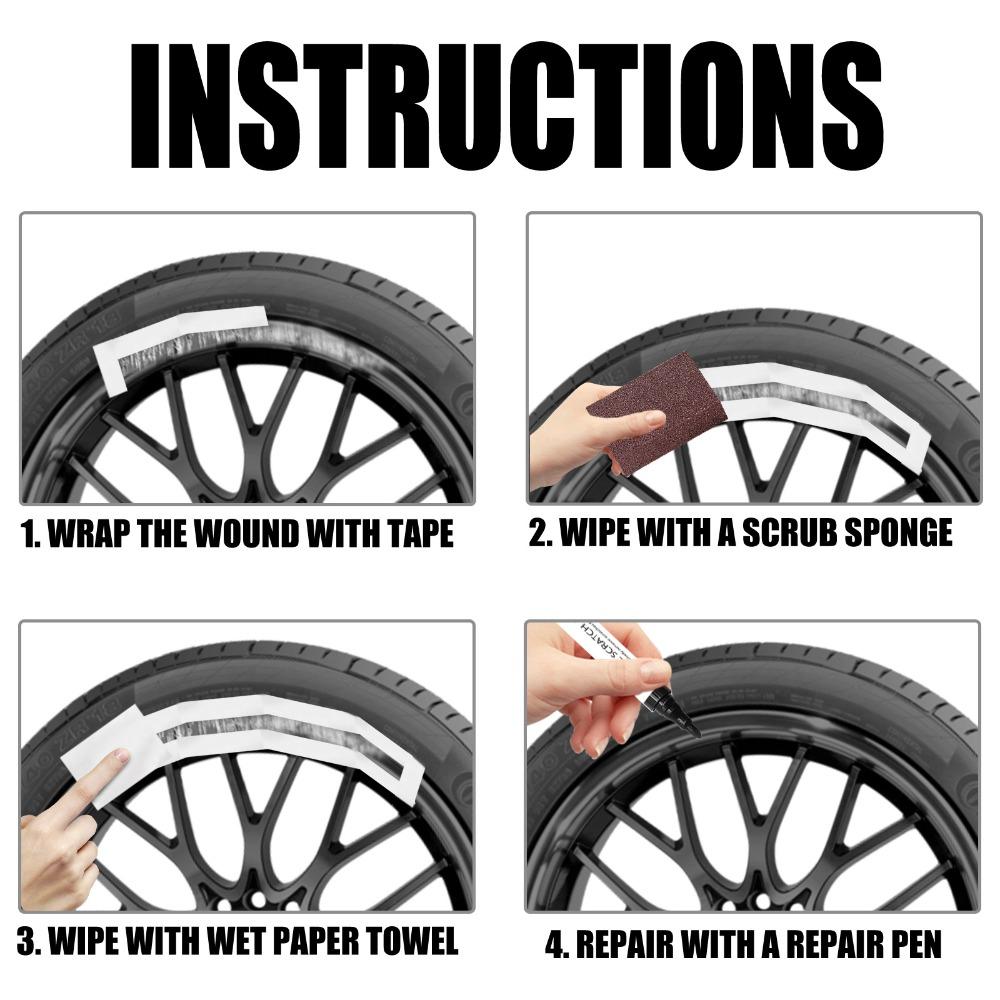 Scratch Repair Car Rim Scratch Repair Kit Universal Color Paint Repair Car Paint Pen Alloy Wheel