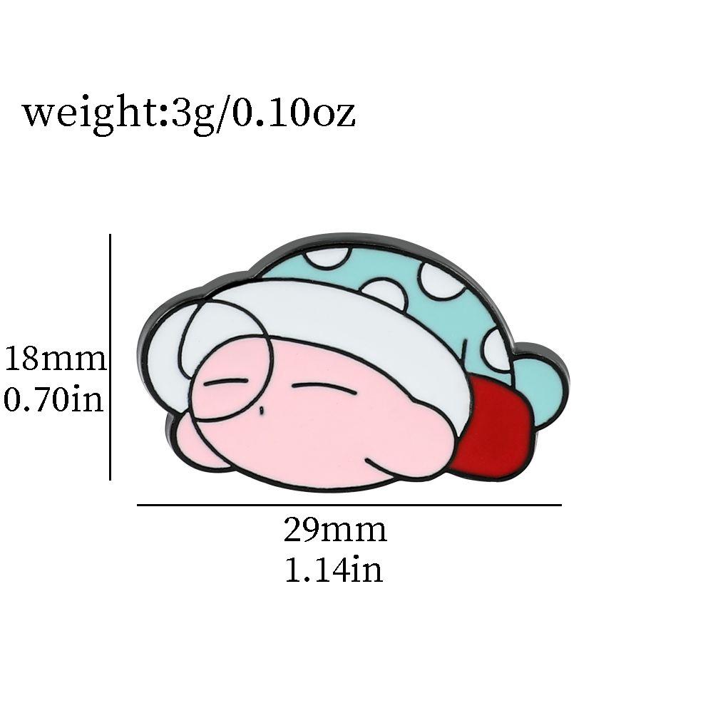 Милая мультяшная брошь Кирби, креативная брошь из сплава в виде чашки молочного чая, аксессуар-пин для сумки Кирби-ковбоя
