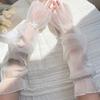 1 пара Стильные Широкие Рукава-Наручи в Стиле Фей с Бантом, Дышащие Ледяные Рукава, Охлаждающие, Устойчивые к УФ-излучению, Защита от Солнца, Летние