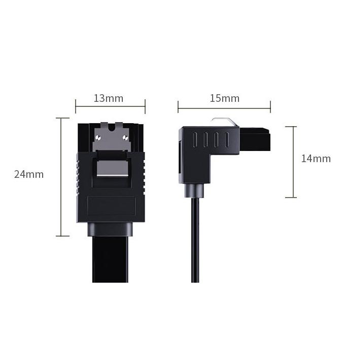 JEYI SATA 3.0 Data Cable 40cm High Speed HDD SSD Connector Straight/Right Angle for Computer Motherboard