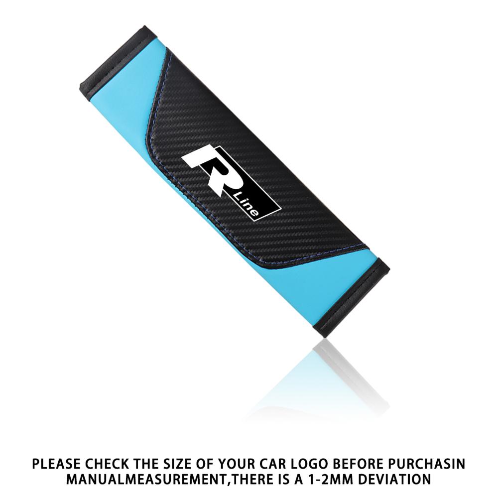 LMN1 Car Interior Carbon Fiber Seat Belt Shoulders Pads Covers Accessories For Volkswagen GTI Golf Polo Passat VW Tiguan Jetta Taigo