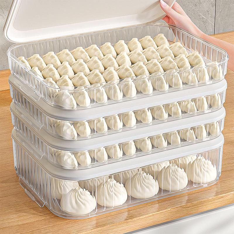 Dumpling Freezer Box - Fresh-Keeping and Quick-Freezing Storage for Wontons, Dumplings & Noodles
