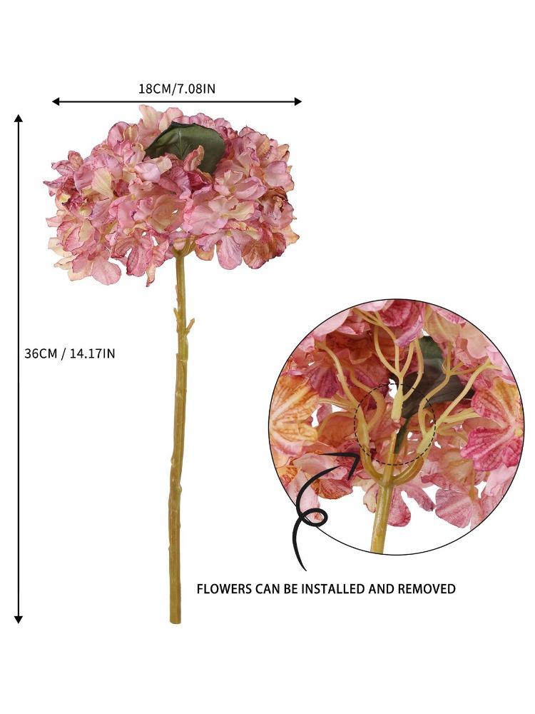 4 шт. Большие винтажные сушеные гортензии из шелка Искусственные цветы Поддельные цветы Свадебные украшения для церемонии Центральные украшения Цветочная композиция Цветочная композиция