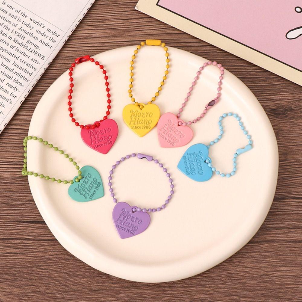 Fashion Heart Keychain Y2K Bag Key Chain Durable Love Pendant Keyring Girl