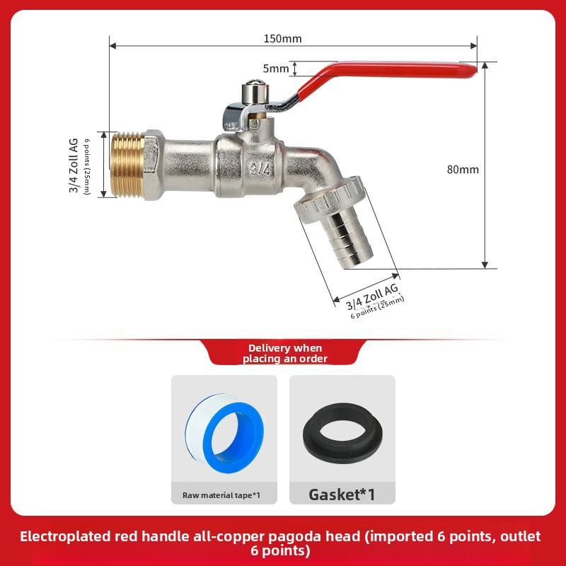 1/2inch Garden Irrigation Brass Faucet IBC Tank Water Tap Single Outlet Valve Replacement Antifreeze Outdoor Balcony Accessories