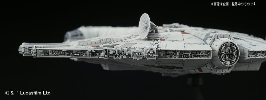 BANDAI SPIRITS Звёздные войны Модель транспортного средства 006 Тысячелетний сокол Пластиковая модель Упаковка Предварительно окрашенная (Новая версия)
