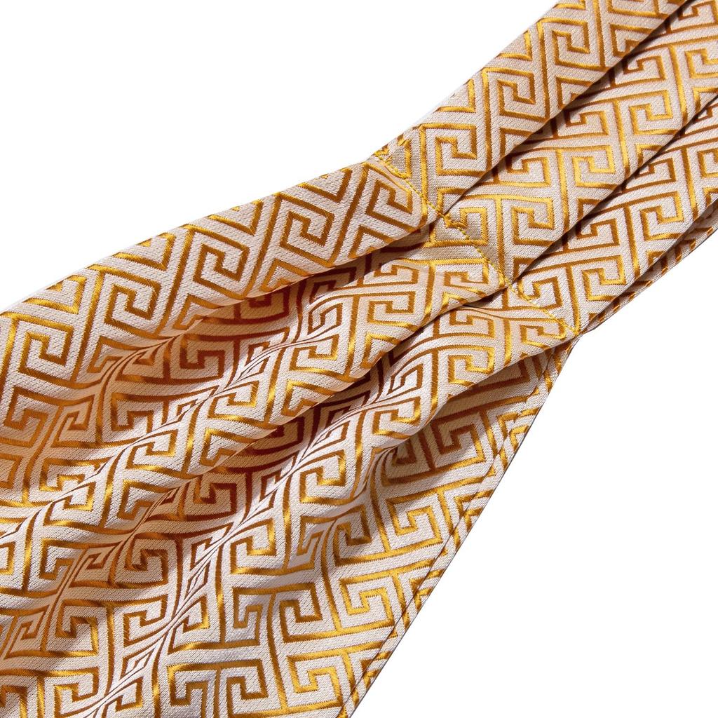 Модный классический галстук Ascot для мужчин, жаккаровый шелковый галстук с цветочным принтом, носовой платок, запонки, шарфы с пейсли, галстук