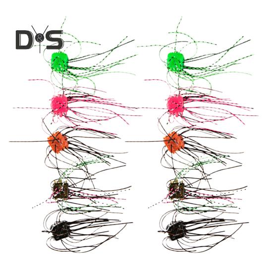 10 шт. 1,4 см/4 г мягкие приманки в форме кубиков с юбкой, медленно тонущие цветные искусственные приманки из ПВХ для ловли пресноводного соленого окуня, сома, рыболовные принадлежности