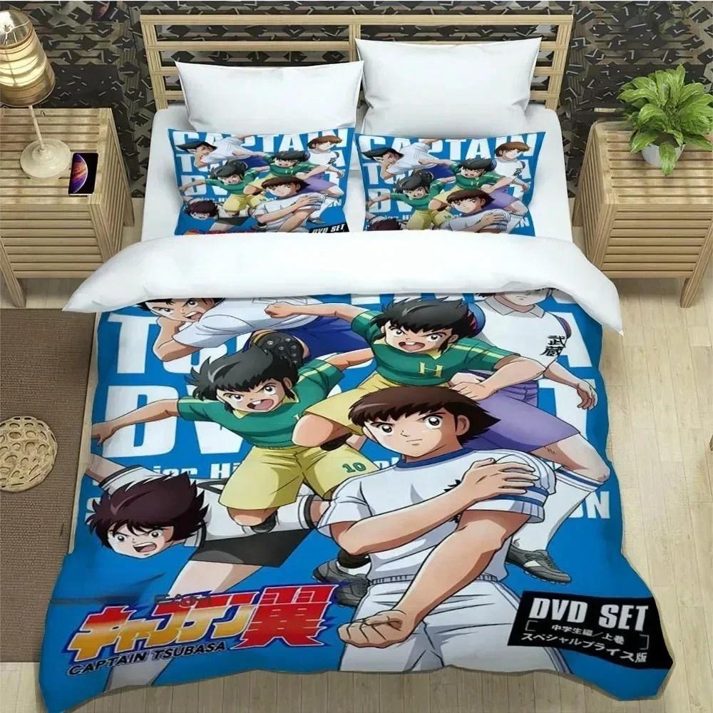 Новая коллекция постельного белья по аниме Captain Tsubasa Пододеяльник с наволочкой Размеры: Твин, Фулл, Квин, Кинг Постельное белье Домашний текстиль