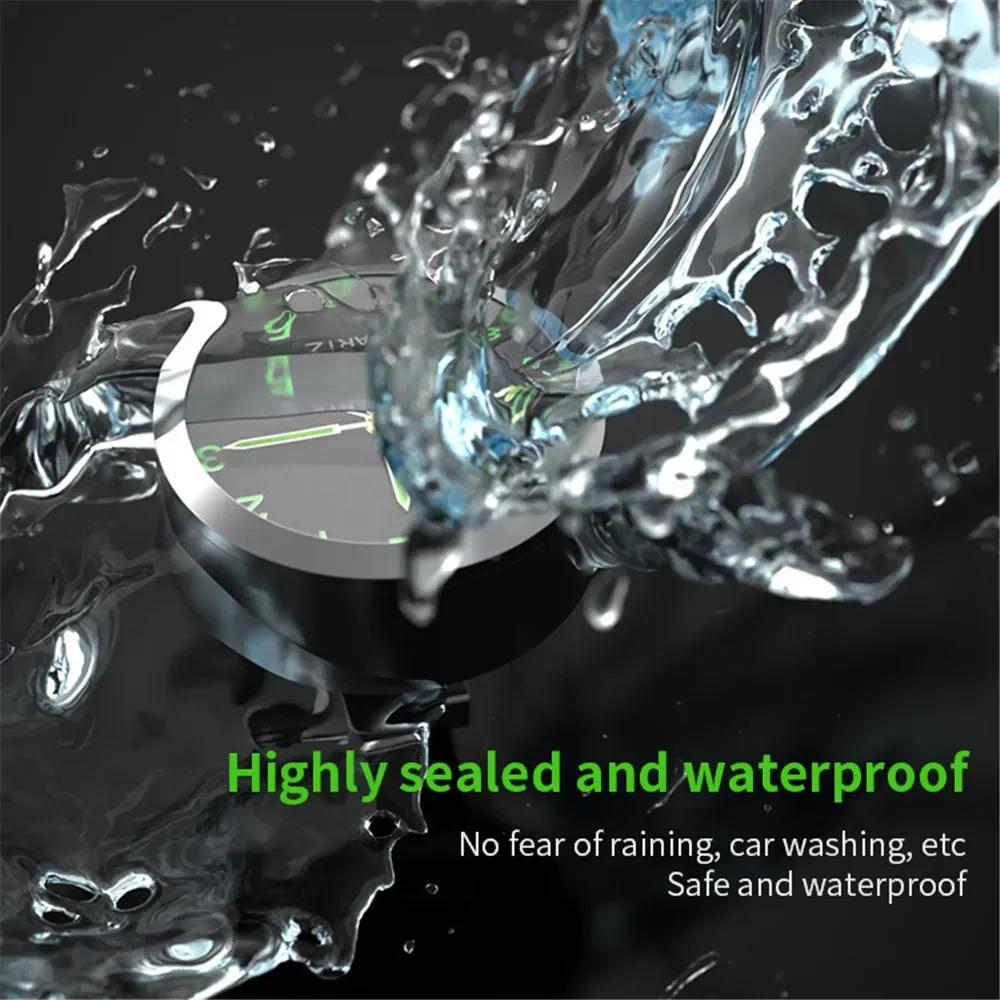 Universal Waterproof Chrome Motorcycle Bike Handlebar Mount Night Vision Buckle Mount Quartz Watch For Motobike Bicycle