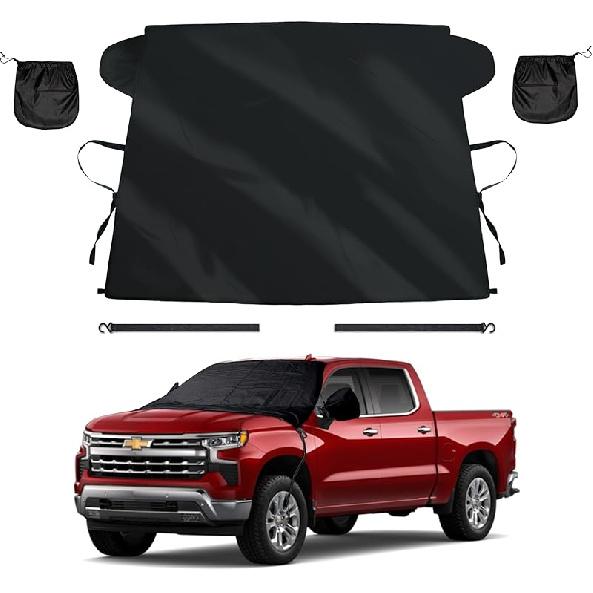 Windshield Cover For Ice And Snow For Ford 2015-2024 2025 2026 F150 250/ F350 F450 Super Crew Cab, XL XLT Limited Raptor Windshield Frost Cover For