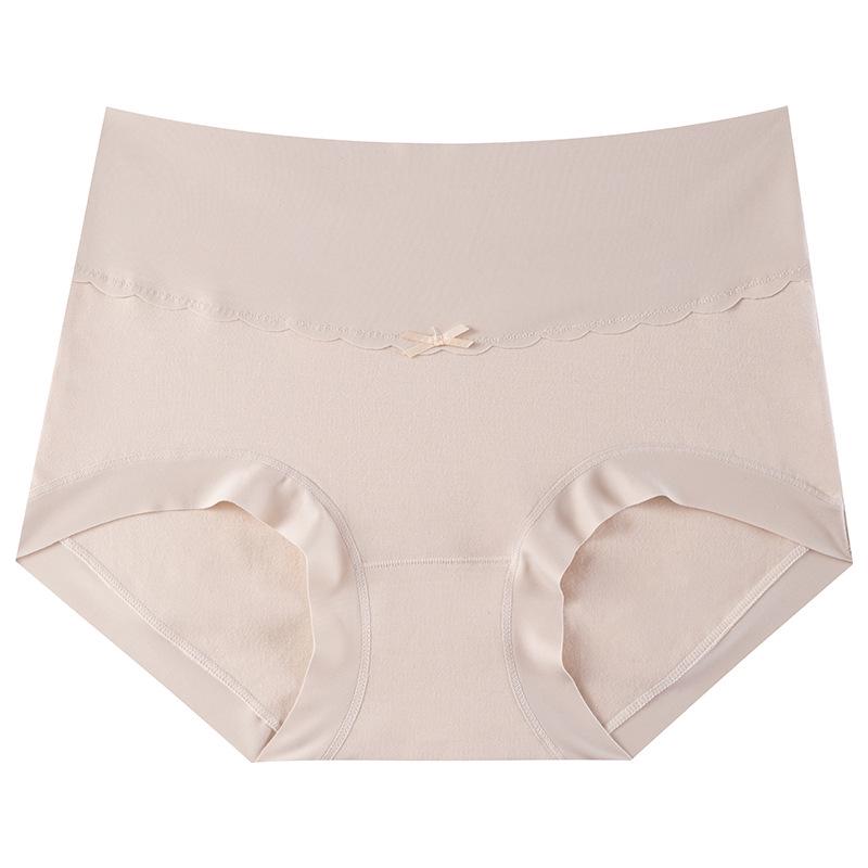 «Женское бесшовное хлопковое нижнее белье с высокой талией — антибактериальное, большого размера, легкая поддержка живота, подтяжка бедер»