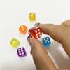 10Pieces/Lot 12mm Clear Acrylic 6 Sided D6 Point Dice With Round angle Dice For Club/Party/Family Board Games