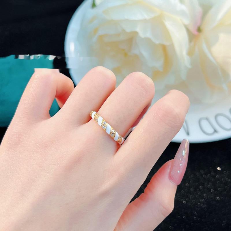 BELLA BOX Легкое роскошное нишевое черно-белое старинное эмалевое кольцо, подходящее для женской свадебной вечеринки, модные ювелирные изделия