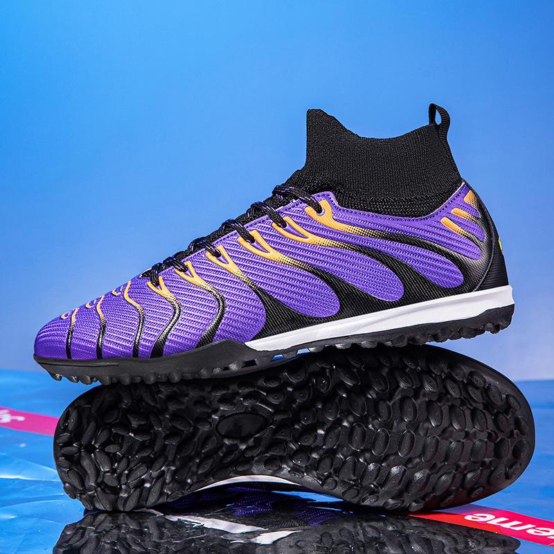 High-quality Anti-slip Breathable High-top Soccer Shoes for Adult Training & Competition