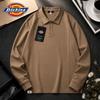Мужская повседневная рубашка-поло Dickies с длинным рукавом, свободного кроя