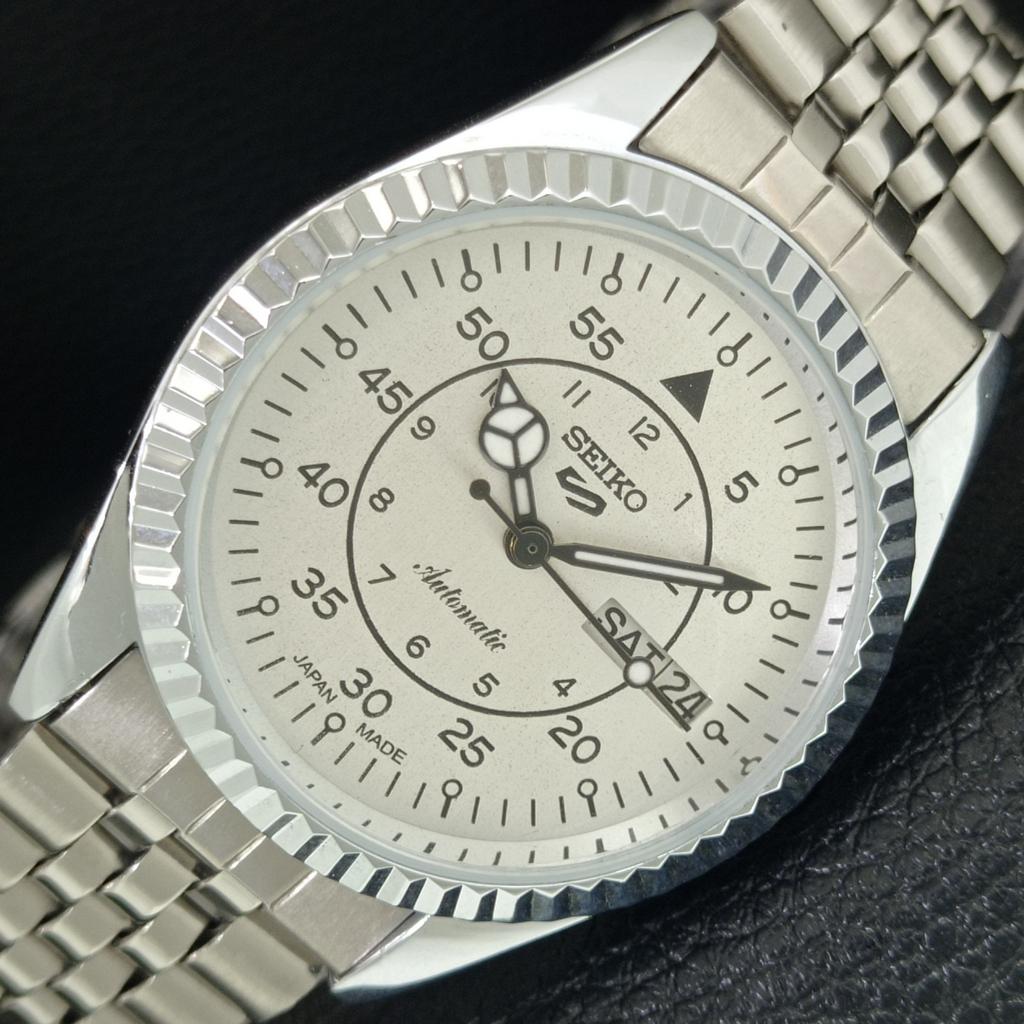 ОТРЕМОНТИРОВАННЫЕ ВИНТАЖНЫЕ МУЖСКИЕ СЕРЕБРЯНЫЕ ЧАСЫ SEIKO 5 AUTOMATIC 6309A ЯПОНИЯ a442951-1