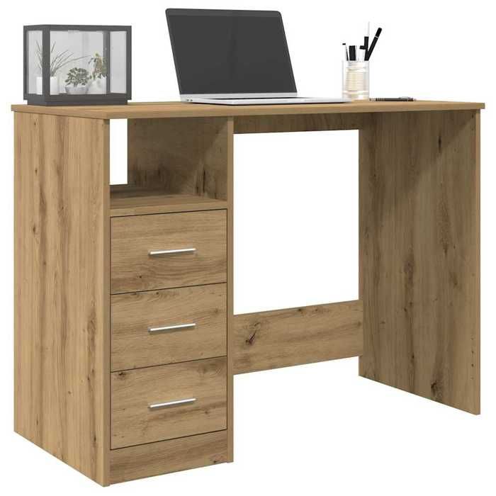 VidaXL Desk Artisan Oak 102x76x50 Cm Engineered Wood, Desk, Study Desk,, Computer Desk, Furniture of 855853