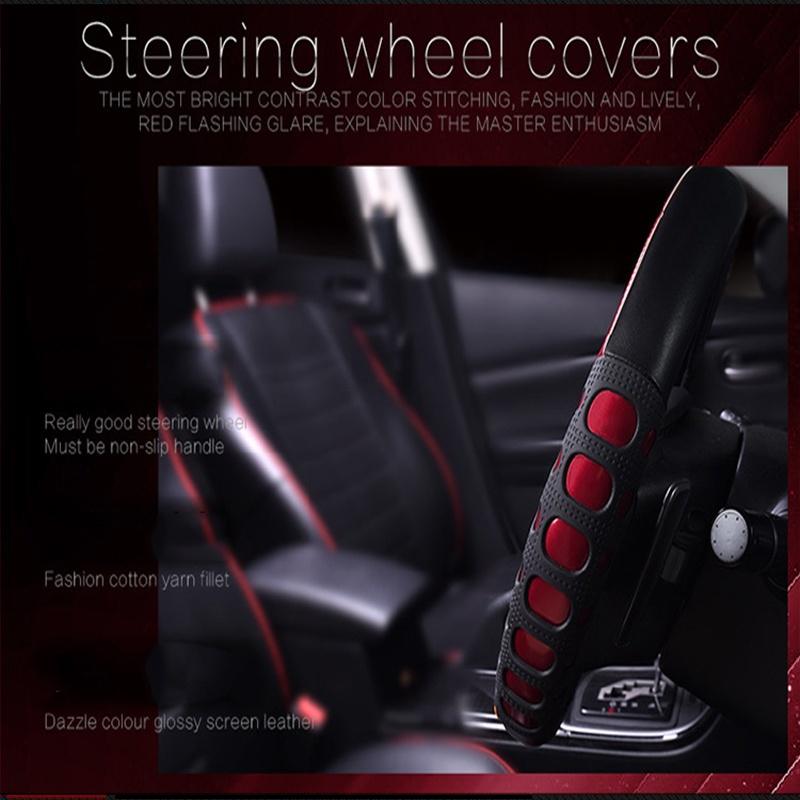5 Colors 15\ High-Grade Durable Leatherette Material And Slip Resistance Car Auto Universal Steering Wheel Cover