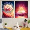 5DDIY Diamond Painting Flower   Full Round Square Diamond Embroidery Lotus Mosaic Picture Cross Embroidery Home Decoration