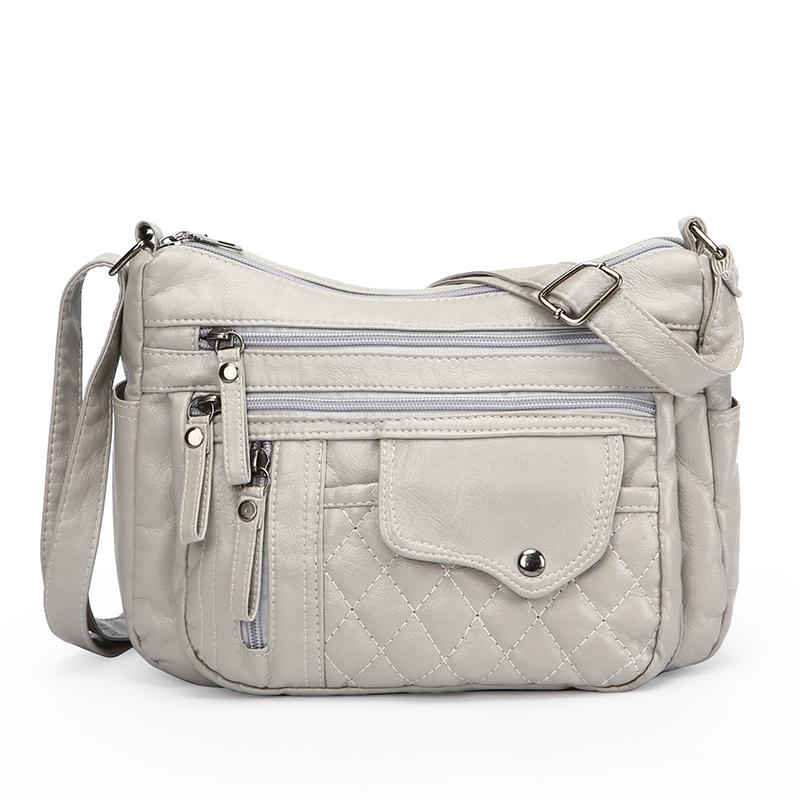 Сумка для женщин среднего и пожилого возраста, сумка через плечо, винтажная мягкая кожаная сумка для мам, легкая сумка через плечо