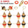 2-10 шт. разъем RCA Female Socket Connectors цинковый сплав позолоченный разъем RCA Jack для провода DIY разъем RCA Female Plug Audio