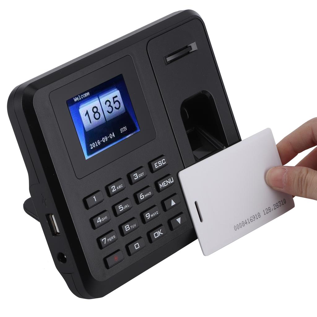 USB Standalone Time Attendance 2.4in TFT LCD Screen Password Fingerprint ID Card Recognition