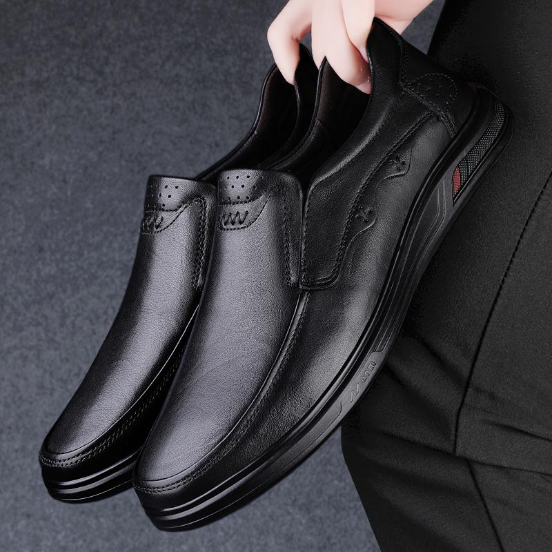 Модные мужские туфли-лодочки из натуральной кожи, дышащие, мужские деловые лоферы, классические слипоны, повседневная обувь, новая нескользящая обувь для вождения