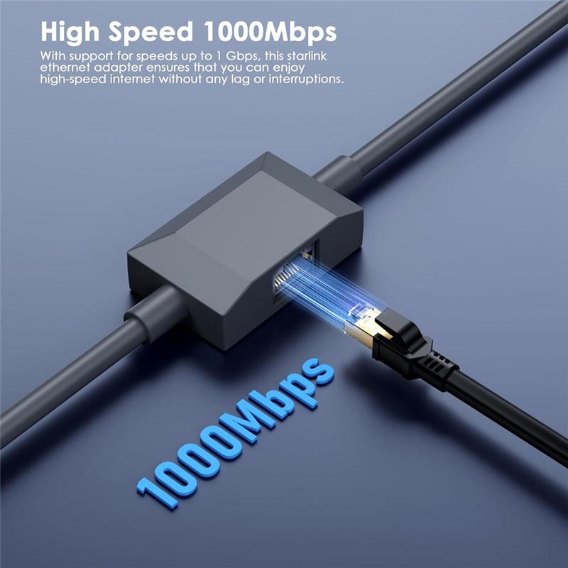Clear Ethernet Adapter Forstarlink Gen 2 26AWG Starlink Replacement Cable Extension Ethernet Cable Withrj45 Port (30FT)